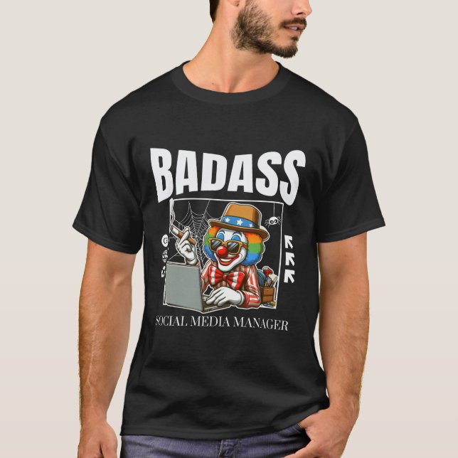 Medieansvarig för Badass social T Shirt (Framsida)