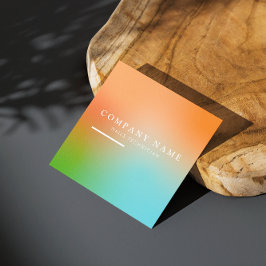 Medieikon för Esthetician HoloGrapent Gradient Soc Fyrkantigt Visitkort