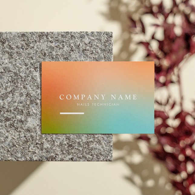Medieikon för Esthetician HoloGrapent Gradient Soc Visitkort (Esthetician Holographic Gradient Social Media Icon Business Card)