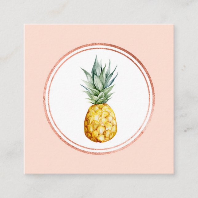 Medieikon för Ro Guld och Rosa Händelser Social Fyrkantigt Visitkort (Framsida)