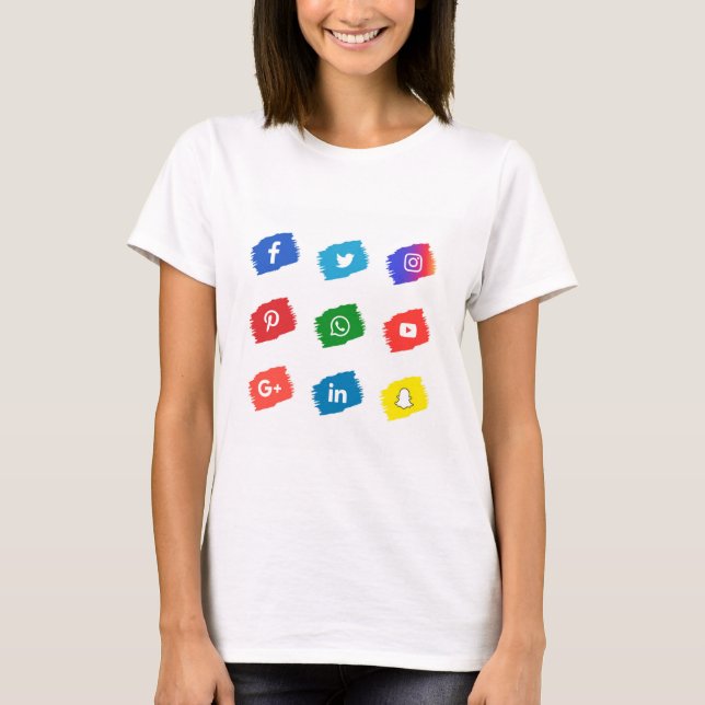 Medieikon för social t shirt (Framsida)