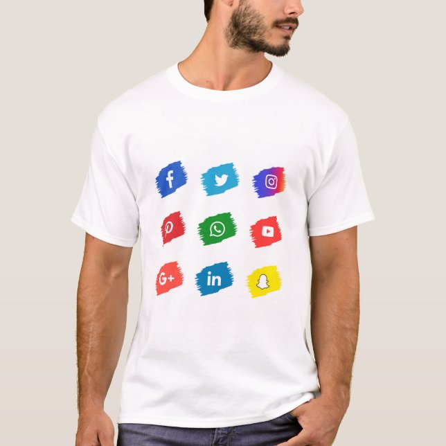 Medieikon för social t shirt (Framsida)