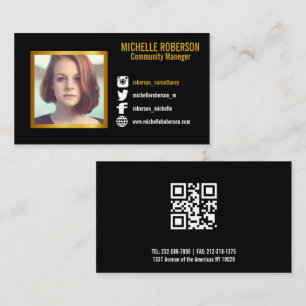 Medieikoner för Bild social Qr eller logotyp Visitkort