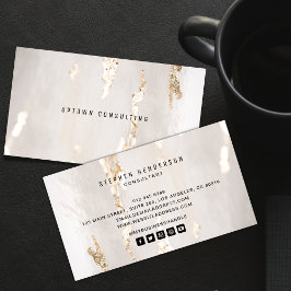 Medieikoner för Klassy Modern Gold Foil Social Visitkort