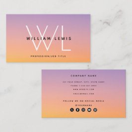 Medieikoner för övertoning av Orangen Social i lil Visitkort