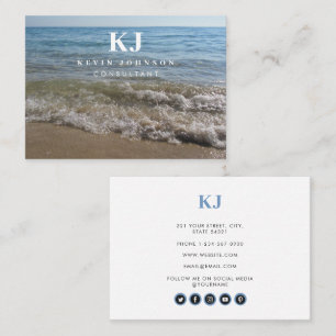 Medieikoner för Sea & Sand Beach Vågar Social Visitkort