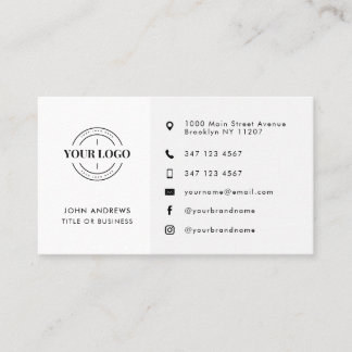 Medieikoner för Social i Modern Minimalistisk Anpa Visitkort