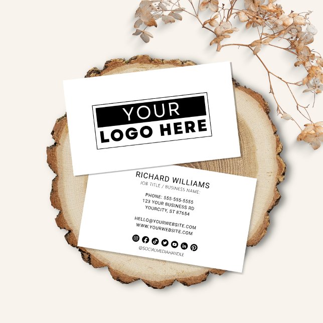 Medieikoner för Social i Modern Minimalistisk Anpa Visitkort (Skapare uppladdad)