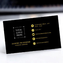 Medieikoner i Black guld Logotyp Modern Social