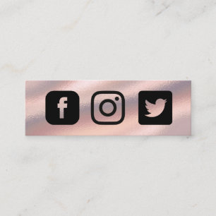 Medieinfogning i Ro Guld Social Mini Visitkort