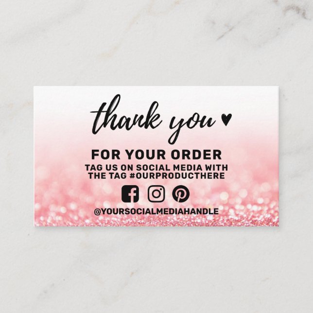 Medieinfogning i Tack Social Visitkort (Framsida)