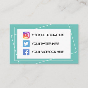 Medier för Geometric Färg Block Social Visitkort