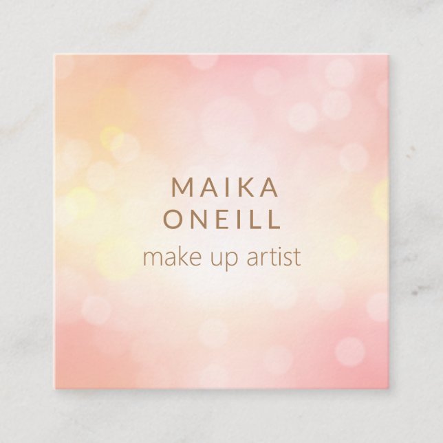  medier i Luxury Rosa Bokeh glitter social Fyrkantigt Visitkort (Framsida)
