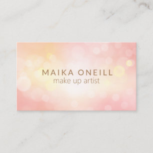 medier i Luxury Rosa Bokeh glitter social Visitkort