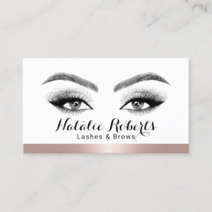 Medierna Lash & Brows Salon Ro Guld Gräns Social Visitkort