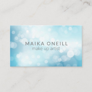 Medierna Luxury Blue Bokeh glitter social Visitkort
