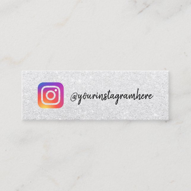 Medieskript för Silver glitter Instagram logotyp s (Framsida)