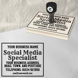 Mediespecialist i social med Namn, Adress etc. Stämpel