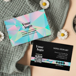 Medieuppföljning för Hologragragrafisk Social-kod  Visitkort