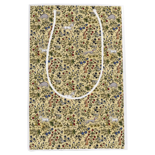 Medievagnade djur mals fleurs i presentsäck för pa (Framsidan)