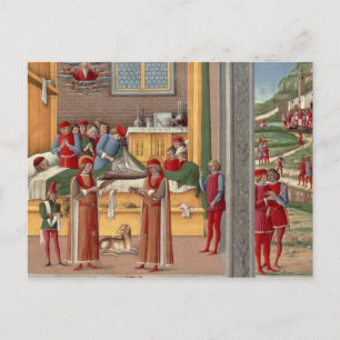 Medieval amputation scen vykort