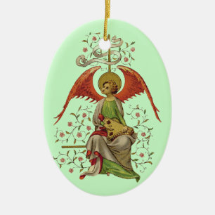 Medieval Angel Julgransprydnad Keramik