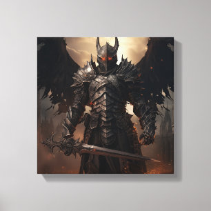 Medieval Angel Warrior - Stretched Kanvastryck