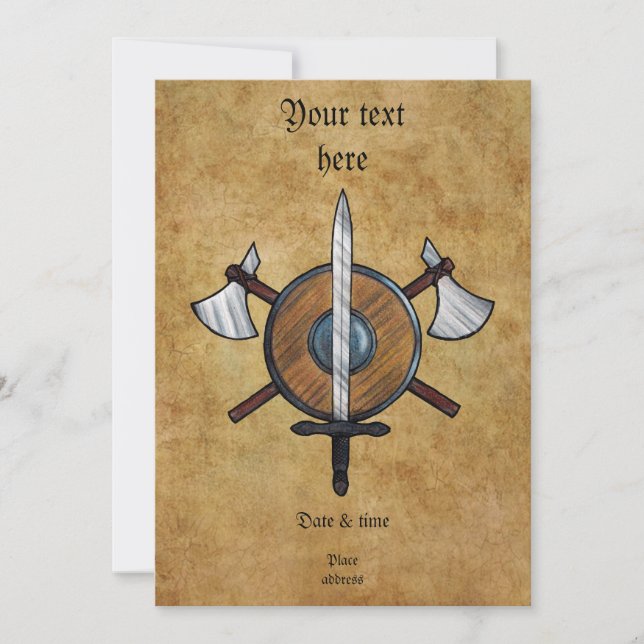 Medieval Arm Inbjudningar (Framsida)