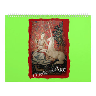 Medieval Art - Dam och Unicorn (av ACCI) Kalender