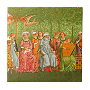 Medieval Art - Le Songe de la Vie av Orcagna Kakelplatta