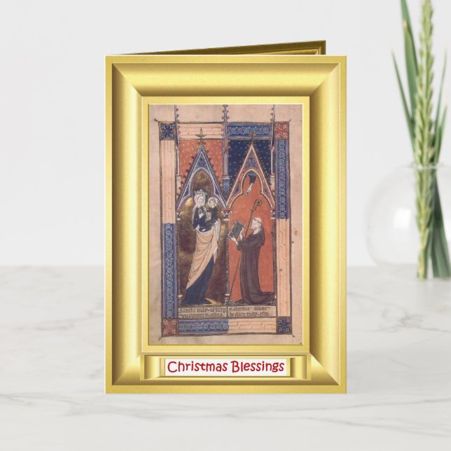 Medieval baptism helgkort (Framsida)