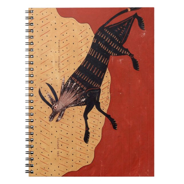 Medieval beast notebook anteckningsbok med spiral (Framsidan)