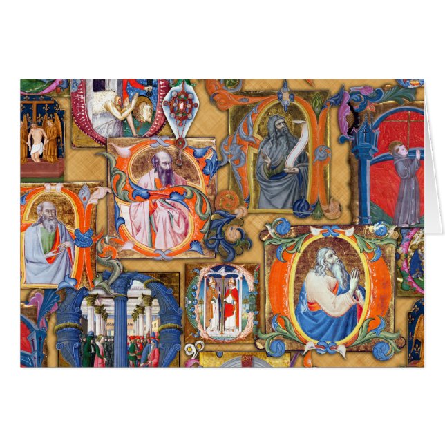 Medieval belysning hälsningskort (Framsidan Horizontal)