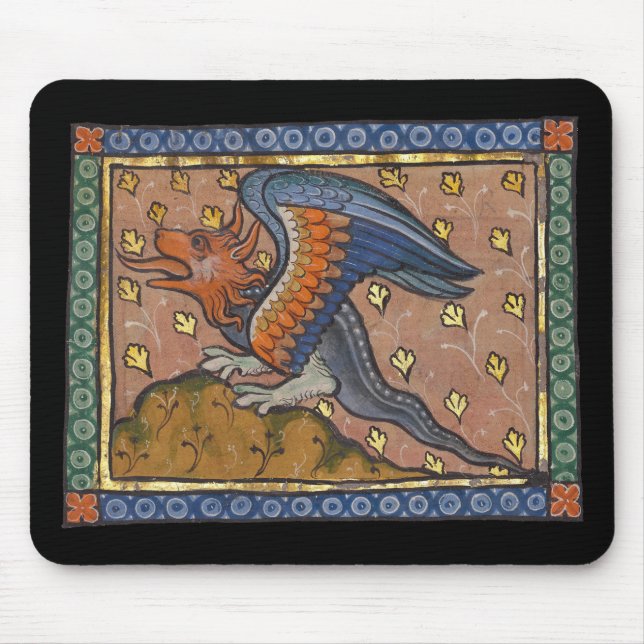 Medieval Bestiary Dragon c. 1270 Musmatta (Framsidan)