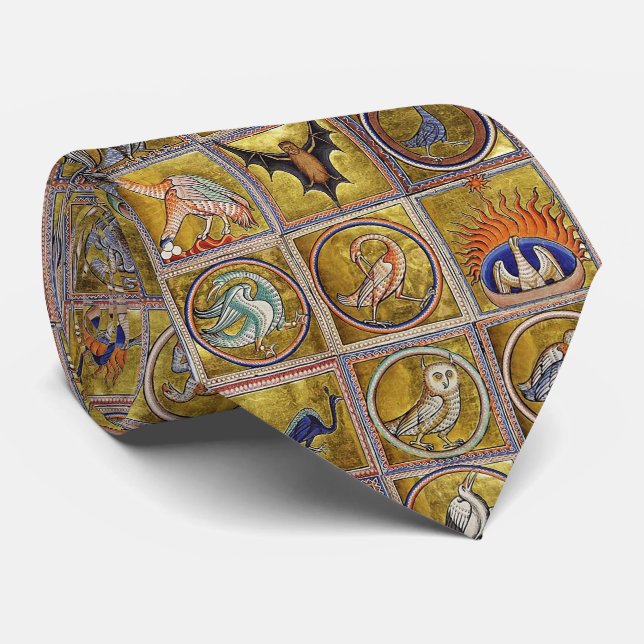 MEDIEVAL BESTIARY, FANTASTIC ANIMALS,GOLD RED BLUE SLIPS (Rullad)