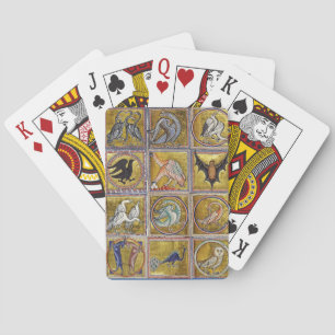 MEDIEVAL BESTIARY, FANTASTIC ANIMALS,GULD RED BLUE CASINOKORT