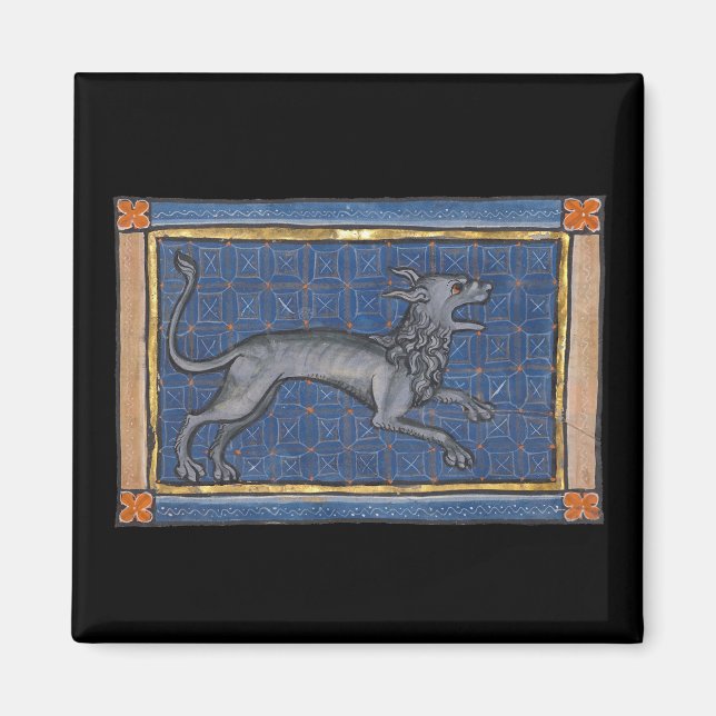 Medieval Bestiary Hyena c. 1270 Magnet (Framsidan)