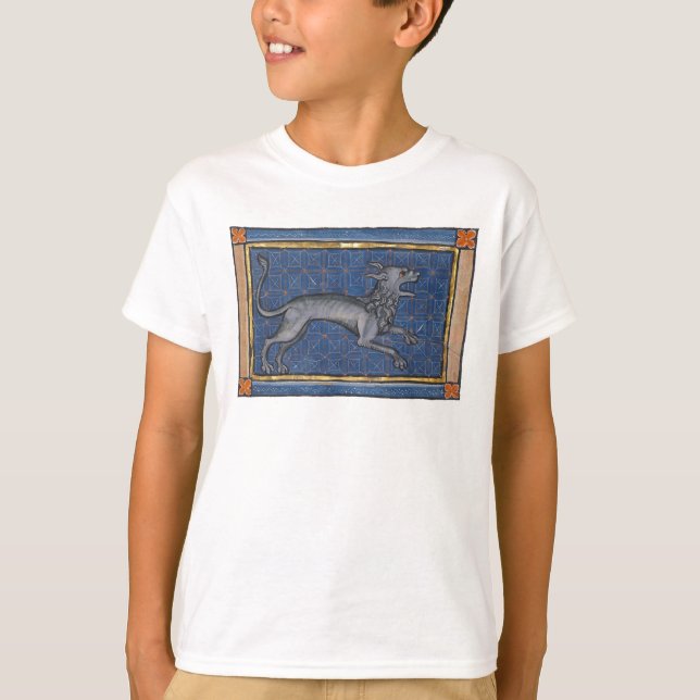 Medieval Bestiary Hyena c. 1270 T Shirt (Framsida)
