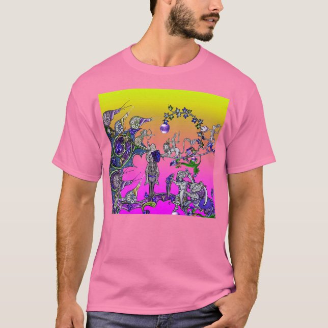 MEDIEVAL BESTIARY KRIG, KNIGHTS,GIANT SNIGEL Rosa T Shirt (Framsida)