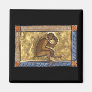 Medieval Bestiary Monkey c. 1270 Magnet