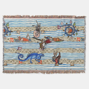 MEDIEVAL BESTIARY,SEA MONSTERS FANTASY ANIMALS FILT