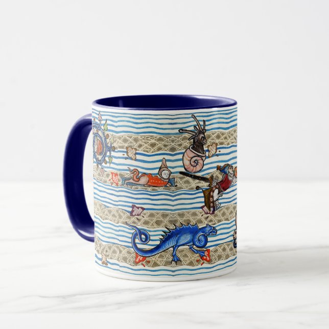 MEDIEVAL BESTIARY,SEA MONSTERS FANTASY ANIMALS MUGG (Framsida vänster)