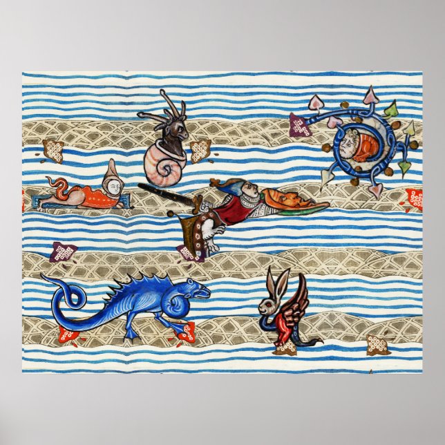 MEDIEVAL BESTIARY,SEA MONSTERS FANTASY ANIMALS POSTER (Framsidan)