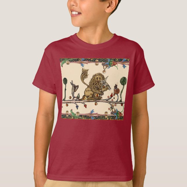 MEDIEVAL BESTIARY SKAPAR MUSIC Violinist Lejon,Har T Shirt (Framsida)