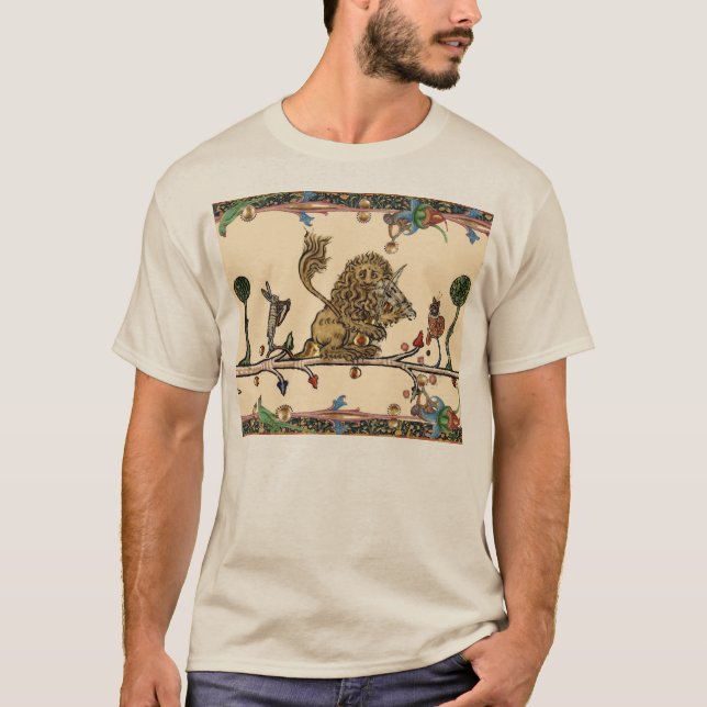 MEDIEVAL BESTIARY SKAPAR MUSIC Violinist Lejon,Har T Shirt (Framsida)