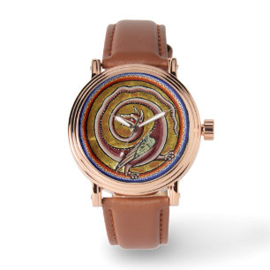 MEDIEVAL BESTIARY, SNAKE DRAGON CIRCLES WATCH ARMBANDSUR