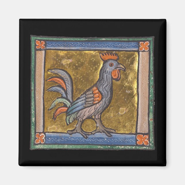 Medieval Bestiary Tupp c. 1270 Magnet (Framsidan)