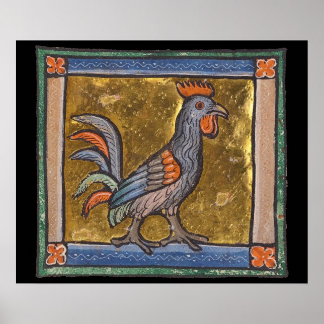 Medieval Bestiary Tupp c. 1270 Poster (Framsidan)
