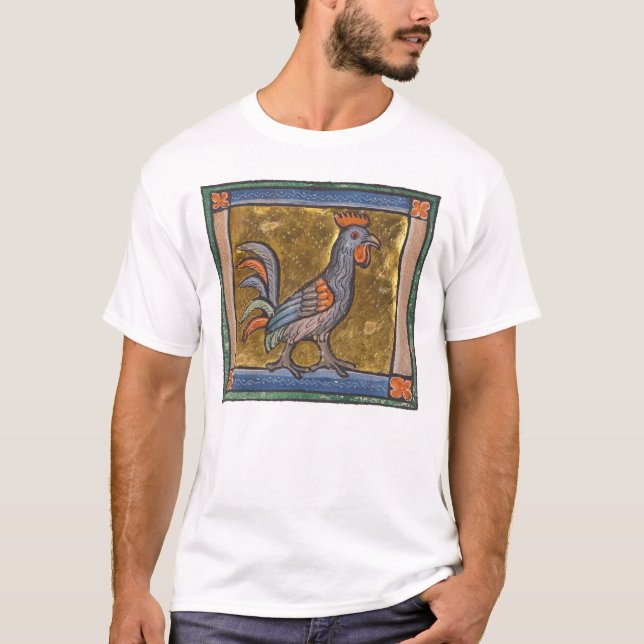 Medieval Bestiary Tupp c. 1270 T Shirt (Framsida)