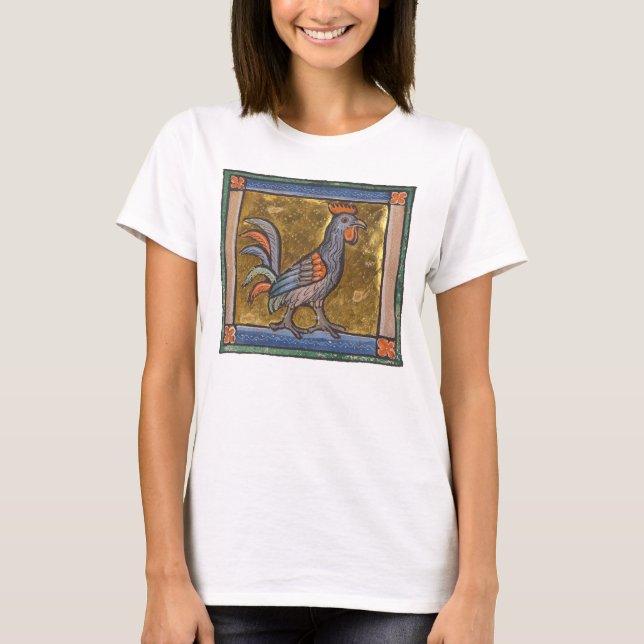 Medieval Bestiary Tupp c. 1270 T Shirt (Framsida)